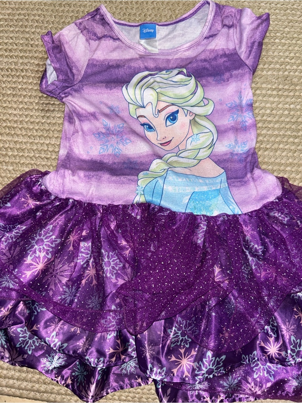Disney Purple Elsa Tulle Skirt Dress - Picture 1 of 3